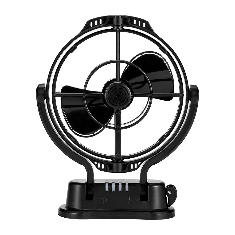 KickAss 12V  / 24V 360°, 3 Speed Caravan Fan - Black - Image 7