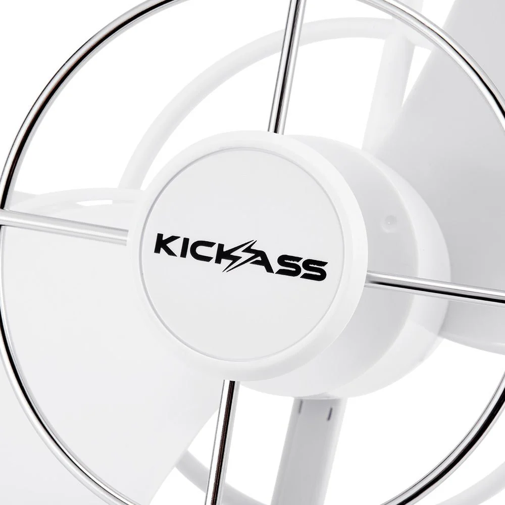 KickAss 12V  / 24V 360°, 3 Speed Caravan Fan - White - Image 4