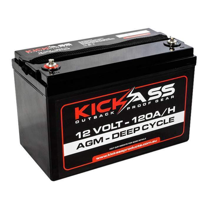 KickAss Twin 12V 120Ah Deep Cycle AGM Battery Bundle with 22A Charger & Linking Cables - 240Ah Total Capacity - Image 3