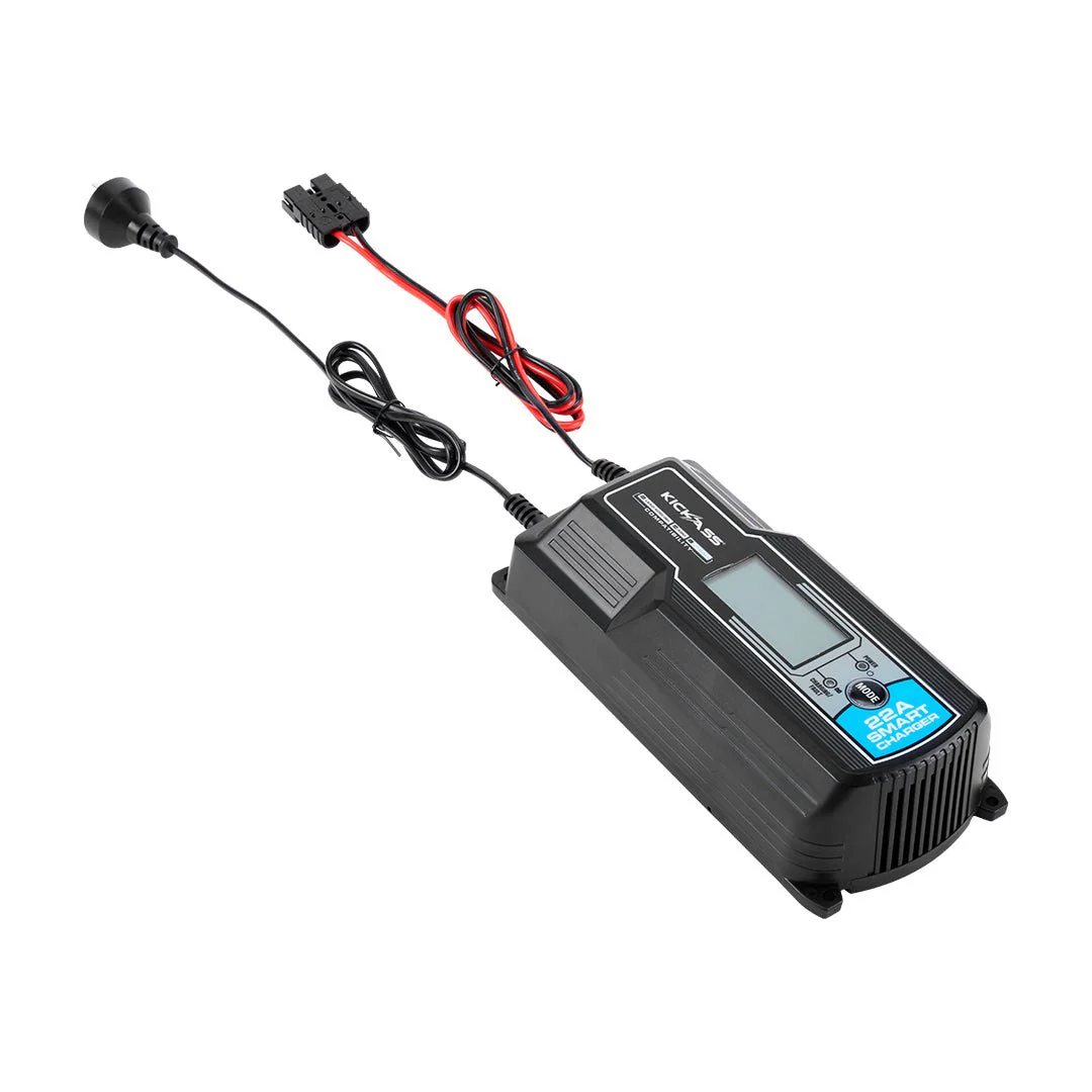 KickAss 12V 22Amp ACDC 9 Stage Smart Battery Charger For Lead Acid, AGM & Lithium Batteries - Image 3