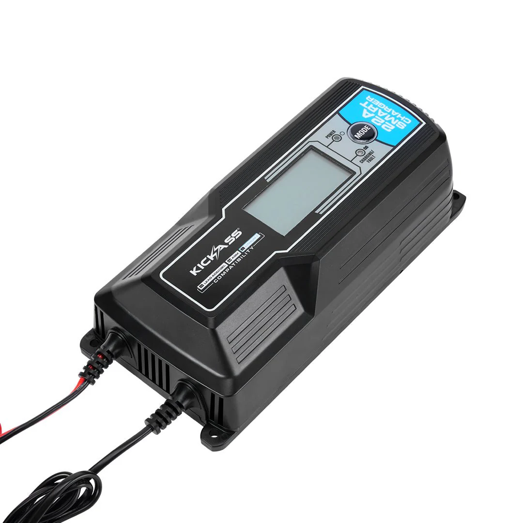 KickAss 12V 22Amp ACDC 9 Stage Smart Battery Charger For Lead Acid, AGM & Lithium Batteries - Image 5
